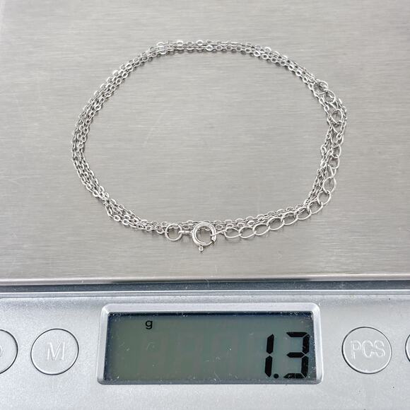 Cable Link Chain Necklace | Vintage Sterling Silver 925 | 17.5"-19.5" - Picture 3 of 3